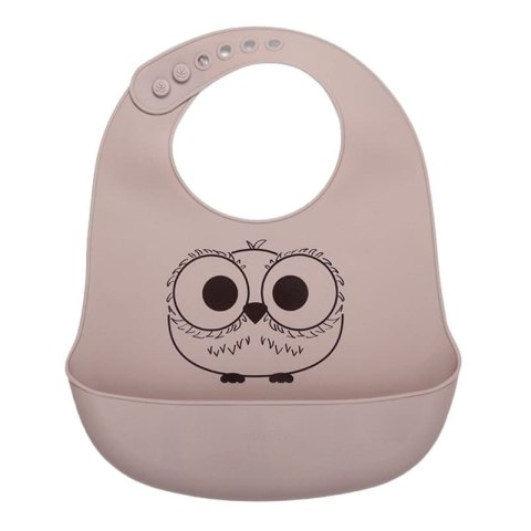 Nuuroo śliniak silikonowy z kieszonką dla niemowlaka Owl Woodrose Nuuroo śliniak silikonowy z kieszonką dla niemowlaka Owl Woodrose