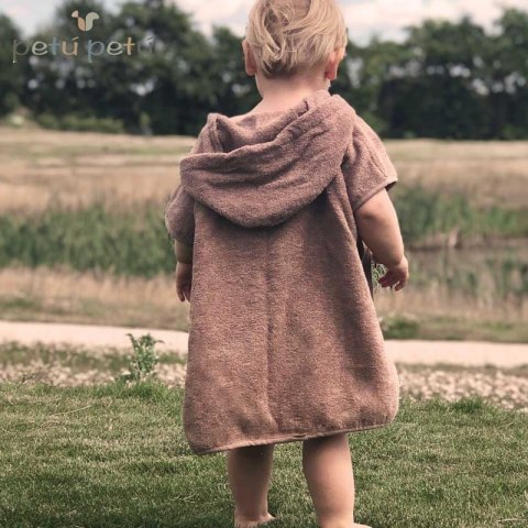 Petu Petu ponczo kąpielowe z kapturem dla niemowlaka Teddy Petu Petu ponczo kąpielowe z kapturem dla niemowlaka Teddy