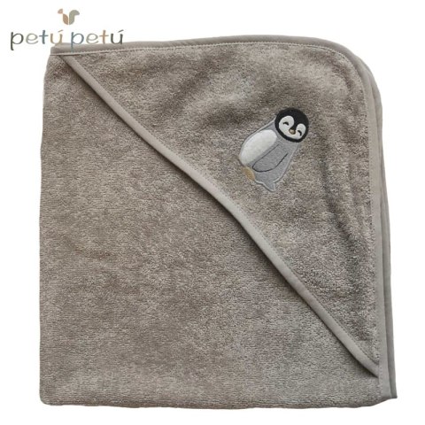 Petu Petu ręcznik okrycie kąpielowe z kapturem 70x70 Penguin Petu Petu ręcznik okrycie kąpielowe z kapturem 70x70 Penguin