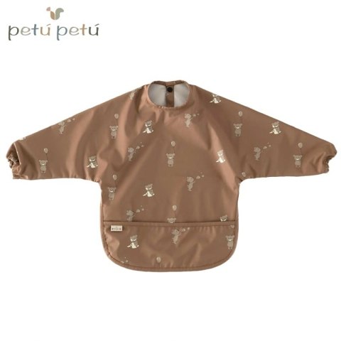 Petu Petu śliniak fartuszek z rękawami i kieszonką wodoodporny Mija Teddy Petu Petu śliniak fartuszek z rękawami i kieszonką wodoodporny Mija Teddy