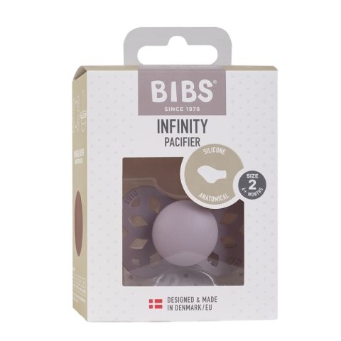BIBS INFINITY ANATOMICAL DUSKY LILAC M Smoczek ortodontyczny silikonowy BIBS INFINITY ANATOMICAL DUSKY LILAC M Smoczek ortodontyczny silikonowy