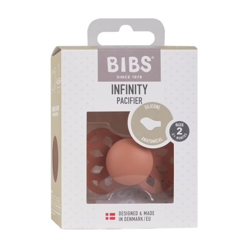 BIBS INFINITY ANATOMICAL PEACH M Smoczek ortodontyczny silikonowy BIBS INFINITY ANATOMICAL PEACH M Smoczek ortodontyczny silikonowy