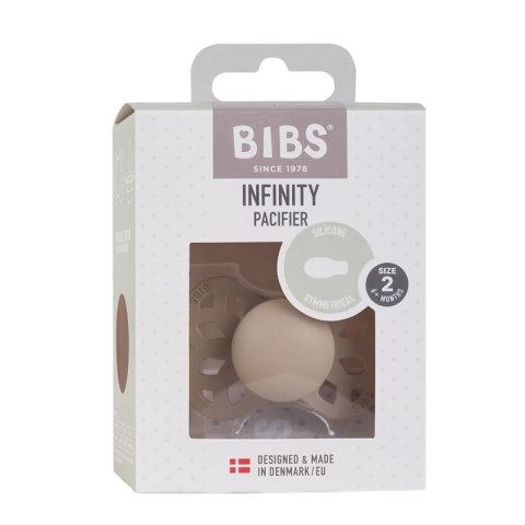 BIBS INFINITY SYMMETRICAL VANILLA M Smoczek Symetryczny Silikonowy BIBS INFINITY SYMMETRICAL VANILLA M Smoczek Symetryczny Silikonowy