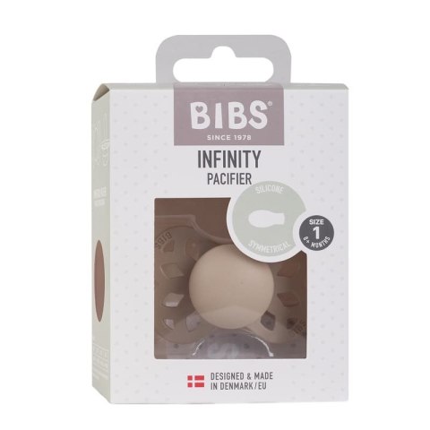 BIBS INFINITY SYMMETRICAL VANILLA S Smoczek Symetryczny Silikonowy BIBS INFINITY SYMMETRICAL VANILLA S Smoczek Symetryczny Silikonowy