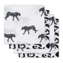 Jollein 4 pieluszki niemowlęce Hydrophlic 70x70 cm LEOPARD Black & White Jollein 4 pieluszki niemowlęce Hydrophlic 70x70 cm LEOPARD Black & White
