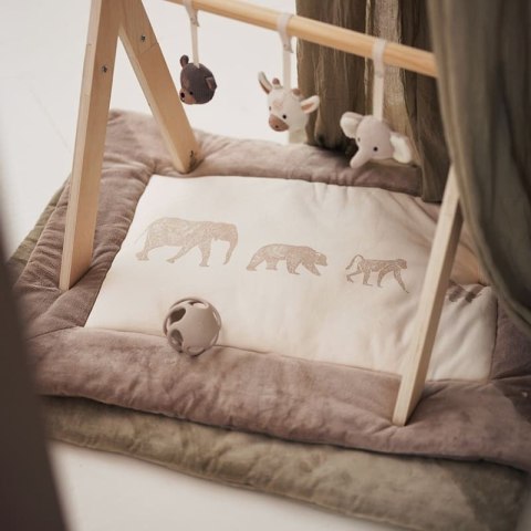 Jollein mata niemowlęca dwustronna do zabawy 95x75 cm Safari ANIMALS Nougat Jollein mata niemowlęca dwustronna do zabawy 95x75 cm Safari ANIMALS Nougat