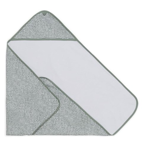 Jollein ręcznik z kapturkiem dla Niemowlaka 75x75 cm SNAKE Ash Green Jollein ręcznik z kapturkiem dla Niemowlaka 75x75 cm SNAKE Ash Green