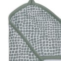 Jollein ręcznik z kapturkiem dla Niemowlaka 75x75 cm SNAKE Ash Green Jollein ręcznik z kapturkiem dla Niemowlaka 75x75 cm SNAKE Ash Green