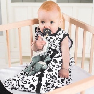 Jollein śpiworek niemowlęcy do spania 0,5 TOG LEOPARD Black & White 70 cm