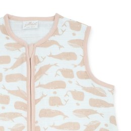 Jollein śpiworek niemowlęcy do spania 0,5 TOG WHALES Pale Pink 110 cm