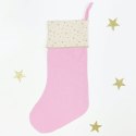 Rockahula Kids skarpeta świąteczna na prezenty 50x18 cm Pink Rockahula Kids skarpeta świąteczna na prezenty 50x18 cm Pink