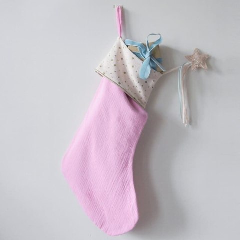 Rockahula Kids skarpeta świąteczna na prezenty 50x18 cm Pink Rockahula Kids skarpeta świąteczna na prezenty 50x18 cm Pink