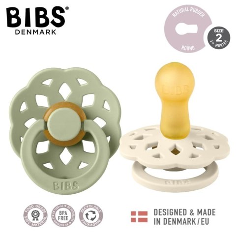 BIBS BOHEME 2-PACK IVORY & SAGE M Smoczek Uspokajający kauczuk Hevea BIBS BOHEME 2-PACK IVORY & SAGE M Smoczek Uspokajający kauczuk Hevea