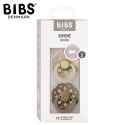 BIBS BOHEME 2-PACK VANILLA & DARK OAK M Smoczek Uspokajający kauczuk Hevea