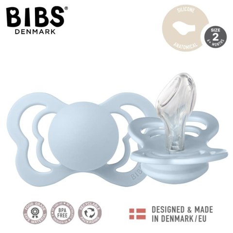 BIBS COUTURE BABY BLUE M Smoczek ortodontyczny silikonowy BIBS COUTURE BABY BLUE M Smoczek ortodontyczny silikonowy