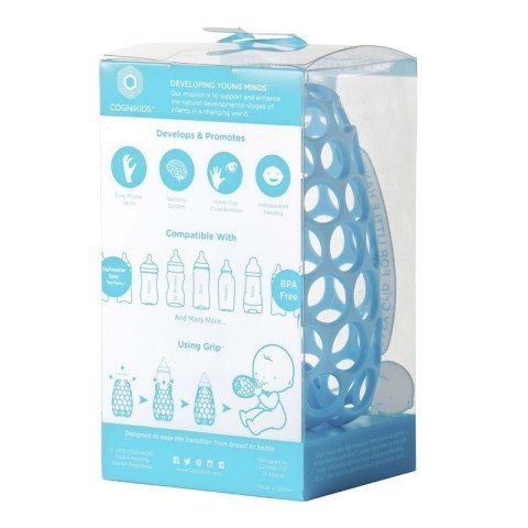 CogniKids Grip® osłonka uchwyt kognitywny do butelki SKY BLUE CogniKids Grip® osłonka uchwyt kognitywny do butelki SKY BLUE