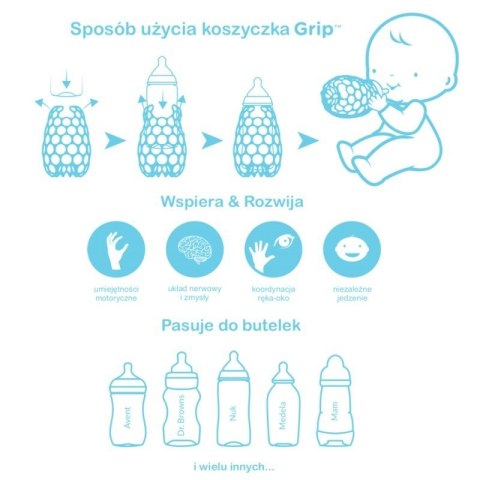 CogniKids Grip® osłonka uchwyt kognitywny do butelki SUNSHINE CogniKids Grip® osłonka uchwyt kognitywny do butelki SUNSHINE