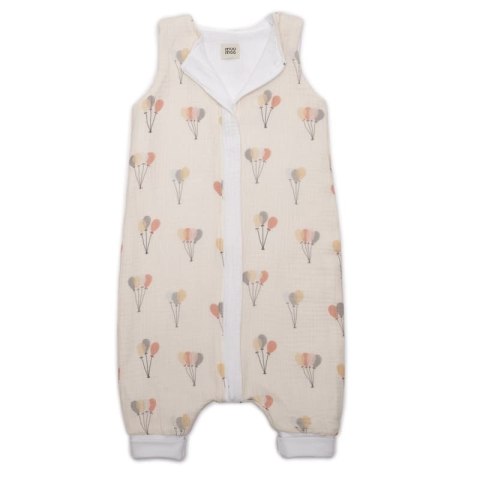 Hi Little One śpiworek do spania z nogawkami dwustronny TOG 1,0 organiczny BIO muślin BALOONS/WHITE roz S muumee Hi Little One śpiworek do spania z nogawkami dwustronny TOG 1,0 organiczny BIO muślin BALOONS/WHITE roz S muumee
