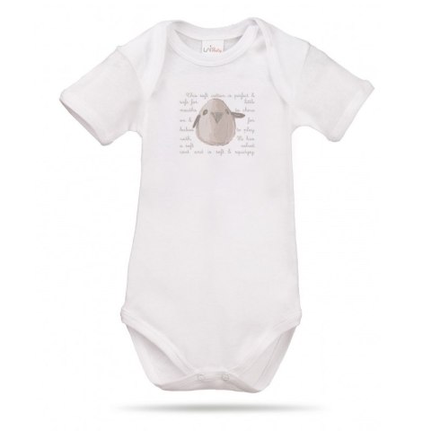 Lait Baby Organic Body Short Sleeve Tweet the Bird Gray 3 m+ Lait Baby Organic Body Short Sleeve Tweet the Bird Gray 3 m+