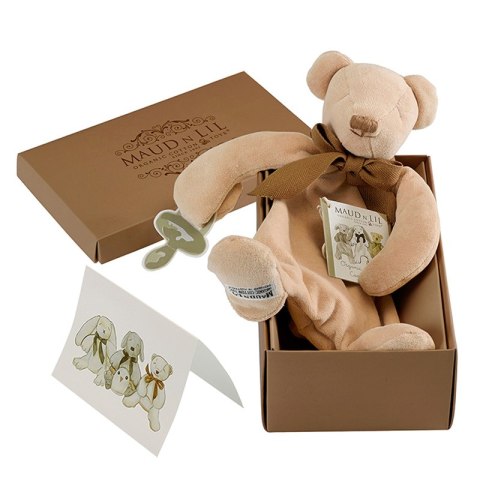 Maud N Lil Opiekun smoczka z organicznej BIO bawełny GOTS Cubby The Teddy Comforter 2in1 Maud N Lil Opiekun smoczka z organicznej BIO bawełny GOTS Cubby The Teddy Comforter 2in1