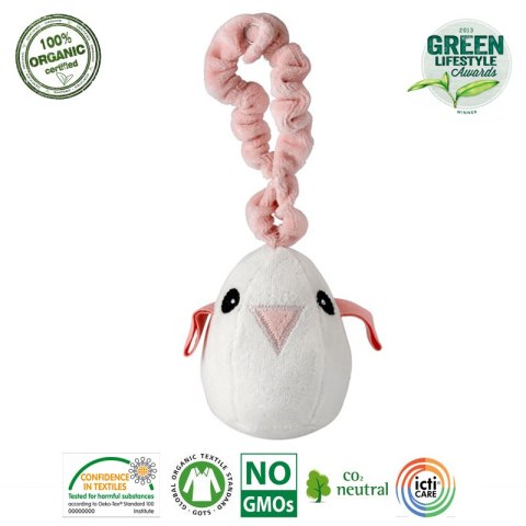 Maud N Lil Zawieszka ćwierkająca do wózka z BIO organicznej bawełny GOTS Tweet The Bird Pink Maud N Lil Zawieszka ćwierkająca do wózka z BIO organicznej bawełny GOTS Tweet The Bird Pink