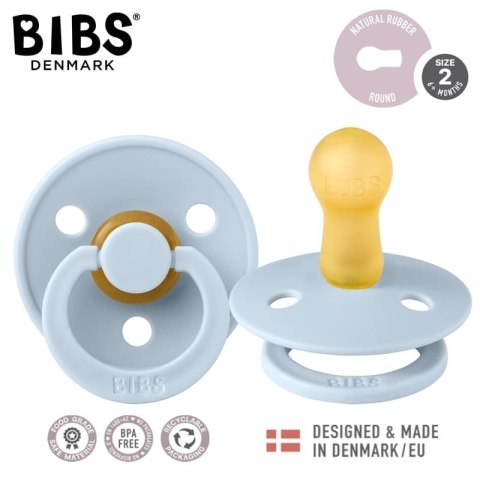 BIBS COLOUR 1 PACK BABY BLUE M Smoczek Uspokajający kauczuk Hevea BIBS COLOUR 1 PACK BABY BLUE M Smoczek Uspokajający kauczuk Hevea