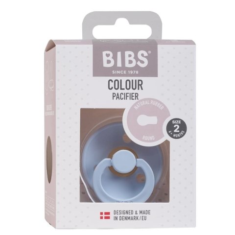 BIBS COLOUR 1 PACK BABY BLUE M Smoczek Uspokajający kauczuk Hevea BIBS COLOUR 1 PACK BABY BLUE M Smoczek Uspokajający kauczuk Hevea