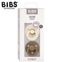 BIBS COLOUR 2-PACK IVORY & DARK OAK S Smoczek Uspokajający kauczuk Hevea BIBS COLOUR 2-PACK IVORY & DARK OAK S Smoczek Uspokajający kauczuk Hevea