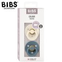 BIBS COLOUR 2-PACK IVORY & PETROL M Smoczek Uspokajający kauczuk Hevea BIBS COLOUR 2-PACK IVORY & PETROL M Smoczek Uspokajający kauczuk Hevea