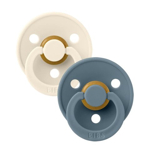 BIBS COLOUR 2-PACK IVORY & PETROL M Smoczek Uspokajający kauczuk Hevea BIBS COLOUR 2-PACK IVORY & PETROL M Smoczek Uspokajający kauczuk Hevea