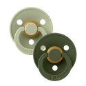 BIBS COLOUR 2-PACK SAGE & GREEN HUNTER M Smoczek Uspokajający kauczuk Hevea BIBS COLOUR 2-PACK SAGE & GREEN HUNTER M Smoczek Uspokajający kauczuk Hevea