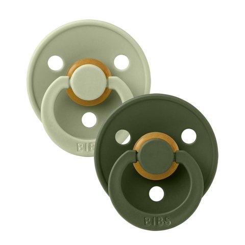 BIBS COLOUR 2-PACK SAGE & GREEN HUNTER M Smoczek Uspokajający kauczuk Hevea BIBS COLOUR 2-PACK SAGE & GREEN HUNTER M Smoczek Uspokajający kauczuk Hevea