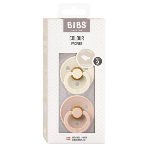BIBS COLOUR ANATOMICAL 2-PACK IVORY & BLUSH M Smoczek ortodontyczny kauczuk Hevea BIBS COLOUR ANATOMICAL 2-PACK IVORY & BLUSH M Smoczek ortodontyczny kauczuk Hevea