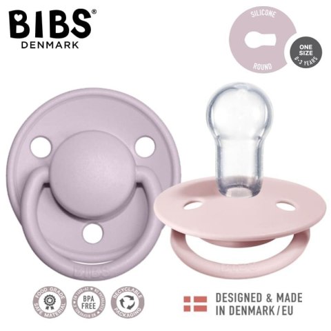 BIBS DE LUX 2-PACK BLOSSOM & DUSKY LILAC Smoczek uspokajający silikonowy ONE SIZE BIBS DE LUX 2-PACK BLOSSOM & DUSKY LILAC Smoczek uspokajający silikonowy ONE SIZE