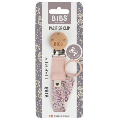 BIBS LIBERTY PACIFIER CLIP ELOISE BLUSH zawieszka do smoczków 100% organic cotton BIBS LIBERTY PACIFIER CLIP ELOISE BLUSH zawieszka do smoczków 100% organic cotton