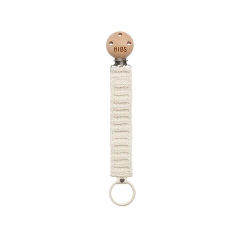 BIBS PACIFIER CLIP KNITTED IVORY zawieszka do smoczków 100% organic cotton BIBS PACIFIER CLIP KNITTED IVORY zawieszka do smoczków 100% organic cotton