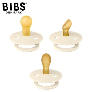 BIBS TRY-IT zestaw 3 szt smoczków niemowlęcych o różnych ustnikach IVORY