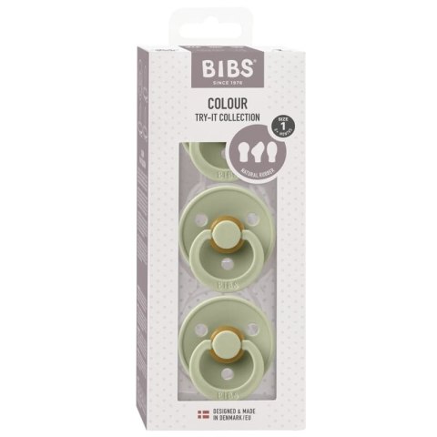 BIBS TRY-IT zestaw 3 szt smoczków niemowlęcych o różnych ustnikach SAGE BIBS TRY-IT zestaw 3 szt smoczków niemowlęcych o różnych ustnikach SAGE