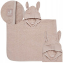 Jollein ponczo kąpielowe z kapturem 65x62 cm Króliczek RABBIT Pale Pink Jollein ponczo kąpielowe z kapturem 65x62 cm Króliczek RABBIT Pale Pink