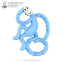 Matchstick Monkey Mini gryzak silikonowy sensoryczny ze szczoteczką Light Blue Matchstick Monkey Mini gryzak silikonowy sensoryczny ze szczoteczką Light Blue