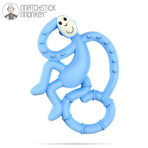 Matchstick Monkey Mini gryzak silikonowy sensoryczny ze szczoteczką Light Blue Matchstick Monkey Mini gryzak silikonowy sensoryczny ze szczoteczką Light Blue