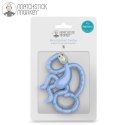 Matchstick Monkey Mini gryzak silikonowy sensoryczny ze szczoteczką Light Blue Matchstick Monkey Mini gryzak silikonowy sensoryczny ze szczoteczką Light Blue