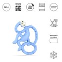 Matchstick Monkey Mini gryzak silikonowy sensoryczny ze szczoteczką Light Blue Matchstick Monkey Mini gryzak silikonowy sensoryczny ze szczoteczką Light Blue
