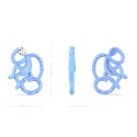 Matchstick Monkey Mini gryzak silikonowy sensoryczny ze szczoteczką Light Blue Matchstick Monkey Mini gryzak silikonowy sensoryczny ze szczoteczką Light Blue