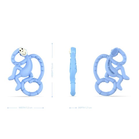 Matchstick Monkey Mini gryzak silikonowy sensoryczny ze szczoteczką Light Blue Matchstick Monkey Mini gryzak silikonowy sensoryczny ze szczoteczką Light Blue