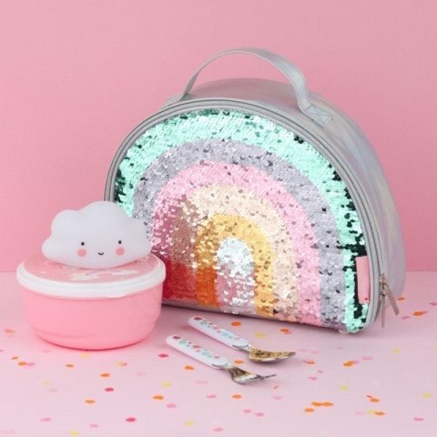 A Little Lovely Company - TERMO lunchbox GLITTER Tęcza A Little Lovely Company - TERMO lunchbox GLITTER Tęcza