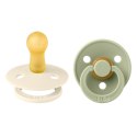 BIBS COLOUR 2-PACK SAGE & IVORY M Smoczek Uspokajający kauczuk Hevea BIBS COLOUR 2-PACK SAGE & IVORY M Smoczek Uspokajający kauczuk Hevea