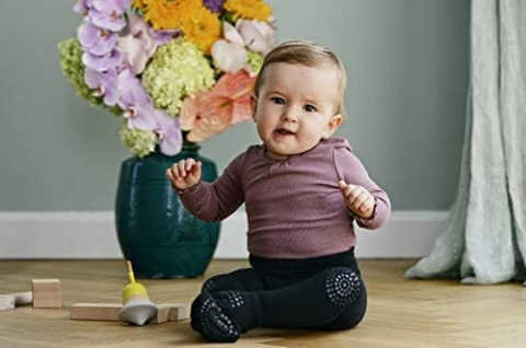 GoBabyGo antypoślizgowe rajstopy do raczkowania i nauki chodzenia Dark Grey Melange 12 m+ GoBabyGo antypoślizgowe rajstopy do raczkowania i nauki chodzenia Dark Grey Melange 12 m+
