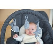 Leżaczek bujaczek składany dla niemowląt LITTLE DUTCH dżinsowy niebieski