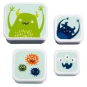 A Little Lovely Company - 4 Lśniące Lunchboxy śniadaniówki MONSTERS A Little Lovely Company - 4 Lśniące Lunchboxy śniadaniówki MONSTERS